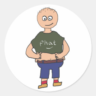 Fat Guy 2 Classic Round Sticker