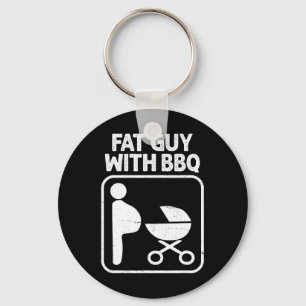 Fat Guy With Bbq Key Ring