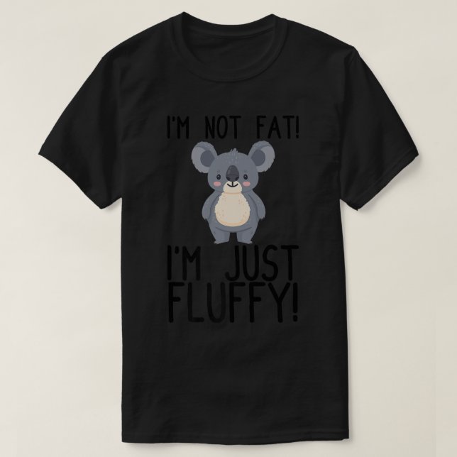 Fat Koala Bear Cute Koala Fluffy Laziness Lazy Pre T-Shirt (Design Front)