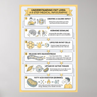 Fat Loss: A 6-Step Medical Infographic Poster