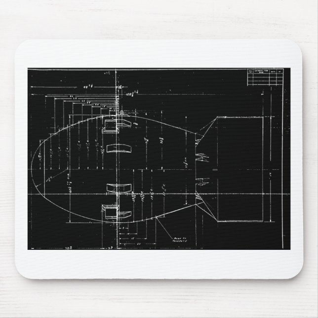 Fat Man atomic bomb Mouse Mat (Front)