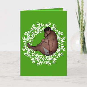 Fat Man   Big Fat Christmas! Weird Greeting Card