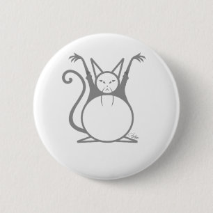 Fat Master Cat 6 Cm Round Badge
