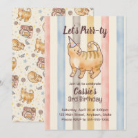 Fat Orange Watercolor Cat Birthday Collection