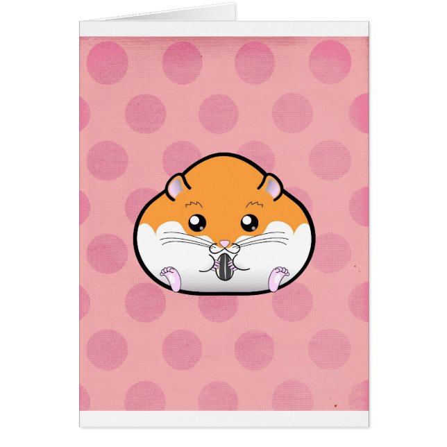 Fat Orange White Syrian Hamster (Front)