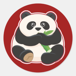 Fat Panda Classic Round Sticker