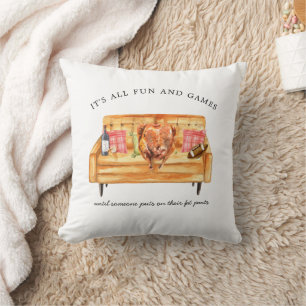 Fat Pants Funny Thanksgiving Turkey Cushion