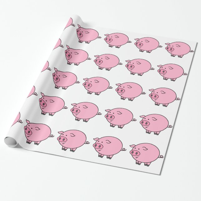 Fat Pig Wrapping Paper (Unrolled)
