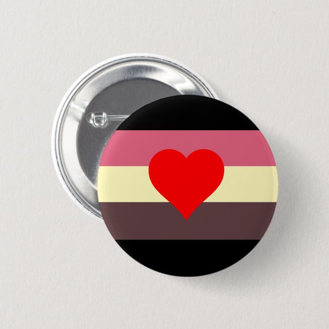 Fat Pride Flag 6 Cm Round Badge (Front & Back)