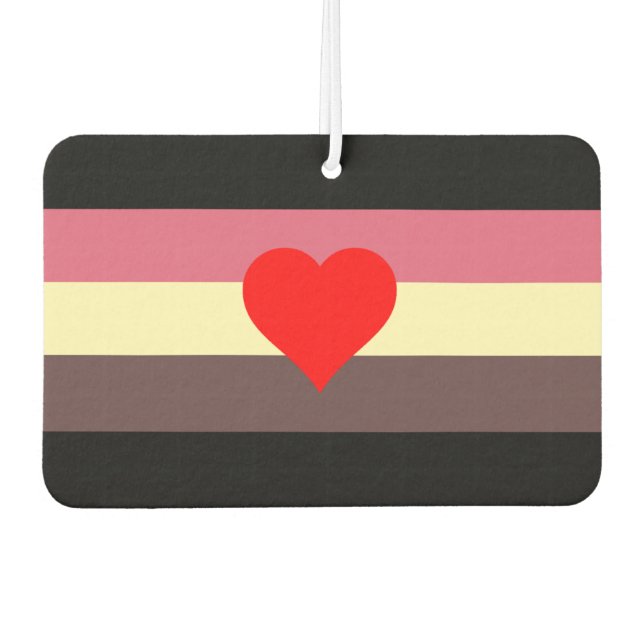 Fat Pride Flag Car Air Freshener (Front)