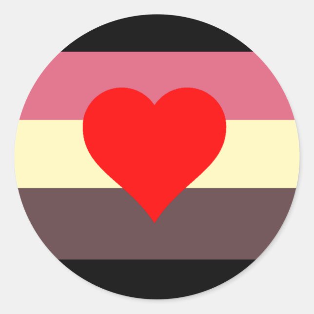 Fat Pride Flag Classic Round Sticker (Front)