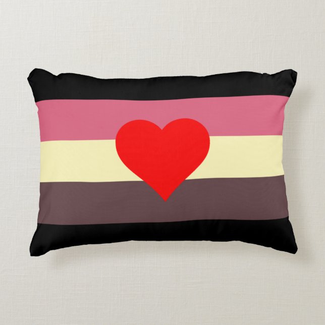 Fat Pride Flag Decorative Cushion (Front)