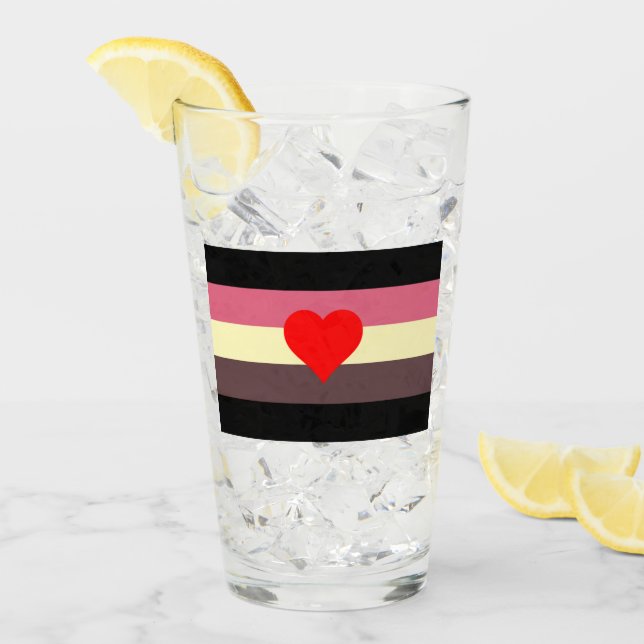 Fat Pride Flag Glass (Front Ice)