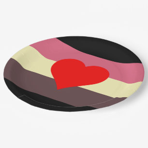 Fat Pride Flag Paper Plate