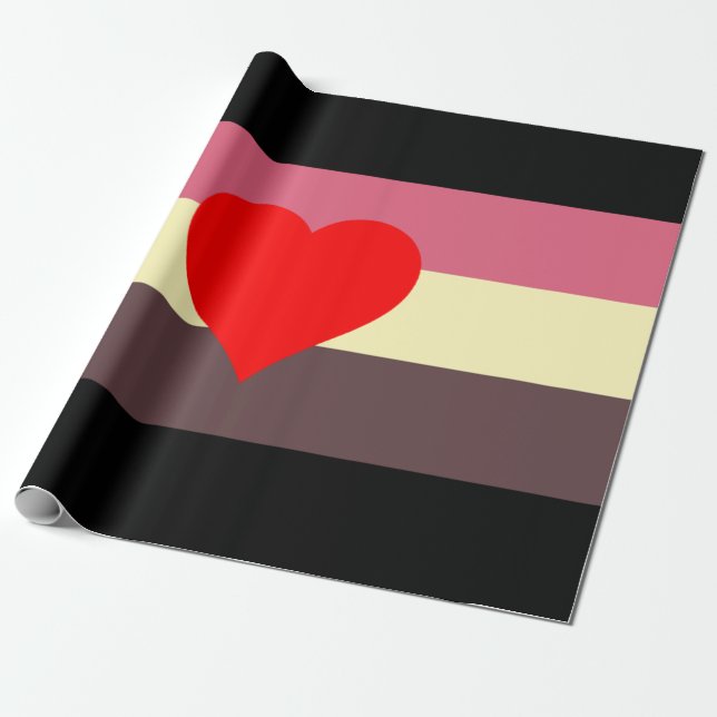 Fat Pride Flag Wrapping Paper (Unrolled)