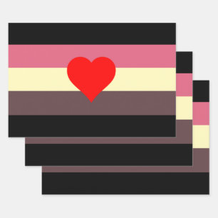 Fat Pride Flag Wrapping Paper Sheet