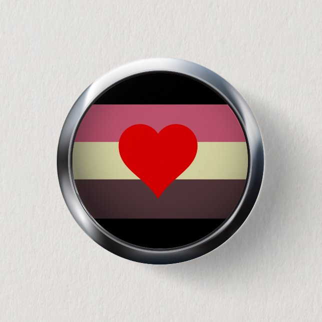 FAT PRIDE MEDALLION 3 CM ROUND BADGE (Front)