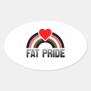 Fat Pride Oval Sticker