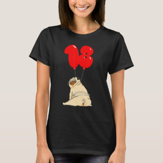Fat Pug 18th Birthday Kids Balloon Party T-Shirt