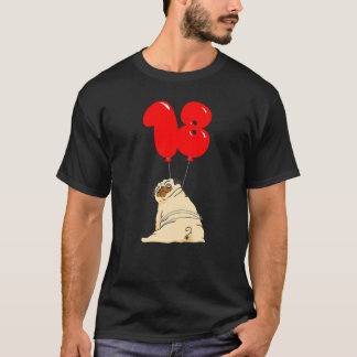 Fat Pug 18th Birthday Kids Balloon Party T-Shirt
