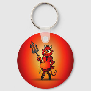 Fat red devil key ring