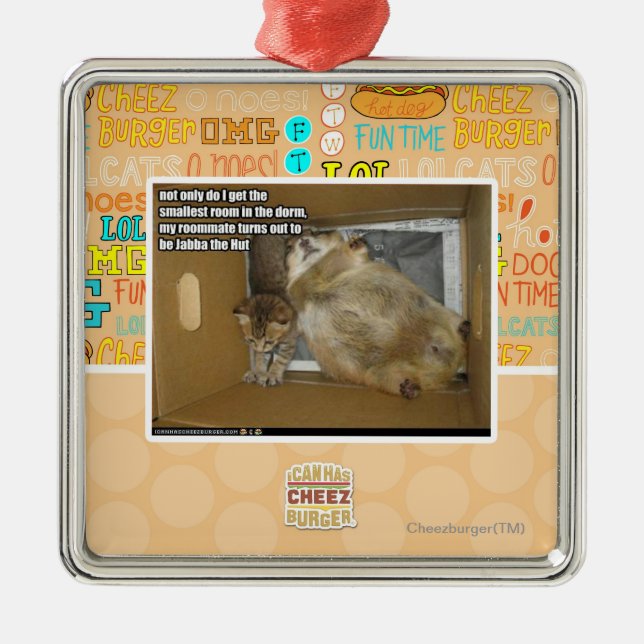 Fat roommate metal tree decoration (Front)