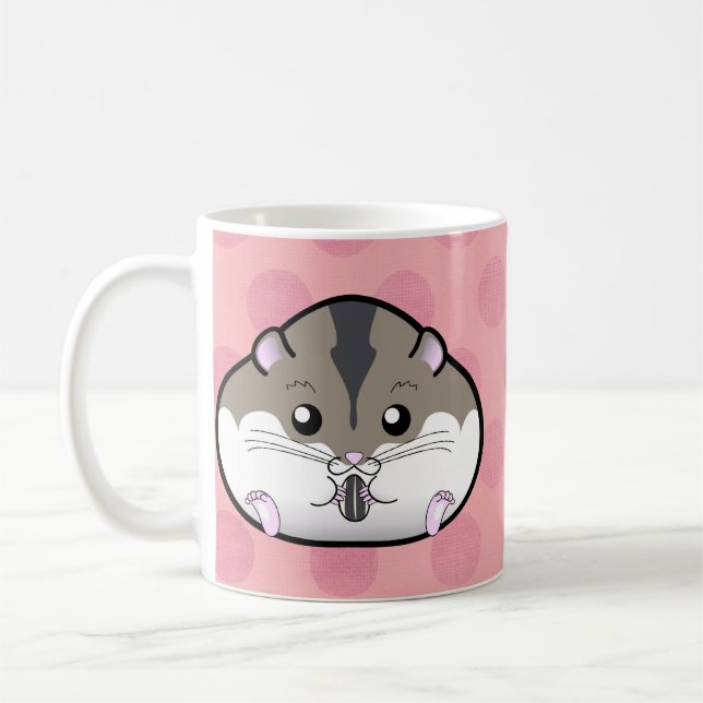 Fat Russian Dwarf Hamster Coffee Mug (Left)