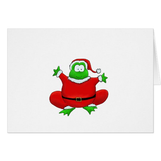Fat Santa Frog Card