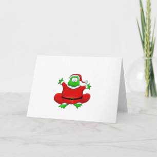 Fat Santa Frog Holiday Card