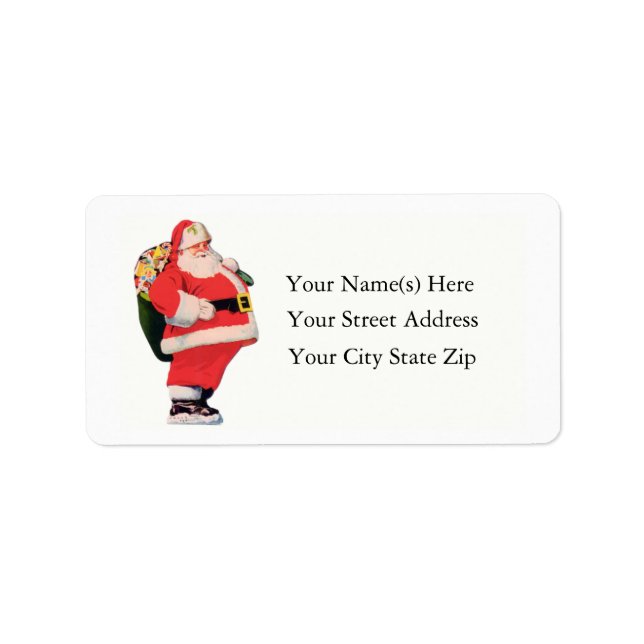 Fat Santa Vintage Address Label (Front)
