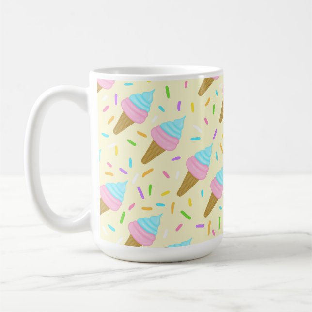 Fat-shaped with continuous pickling of ice cream coffee mug (Left)