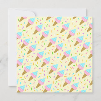 Fat-shaped with continuous pickling of ice cream invitation