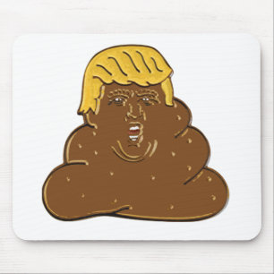 Fat Trump Emoji Poop Mouse Mat