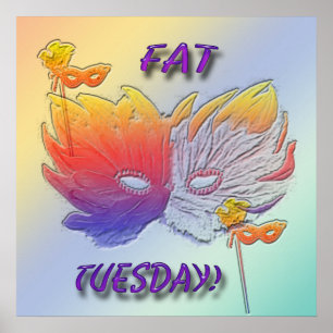 Fat Tuesday Mask Poster