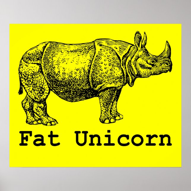 Fat Unicorn Poster (Front)
