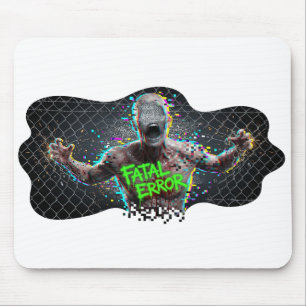 Fatal Error – Glitch Zombie Cyber Horror Mouse Mat