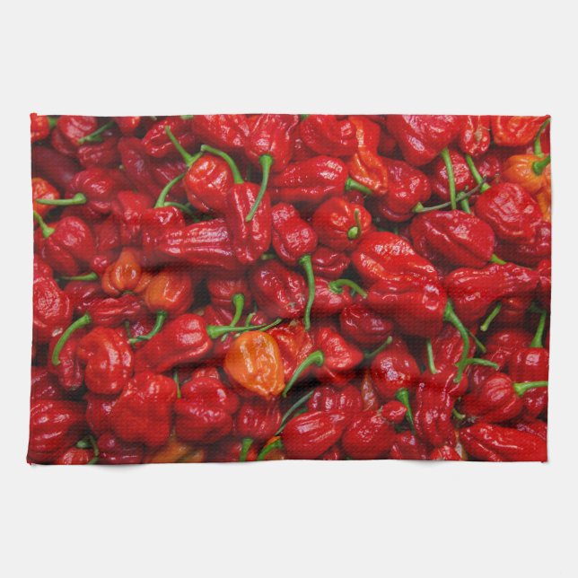 Fatalii's Chile Peppers 2 Tea Towel (Horizontal)