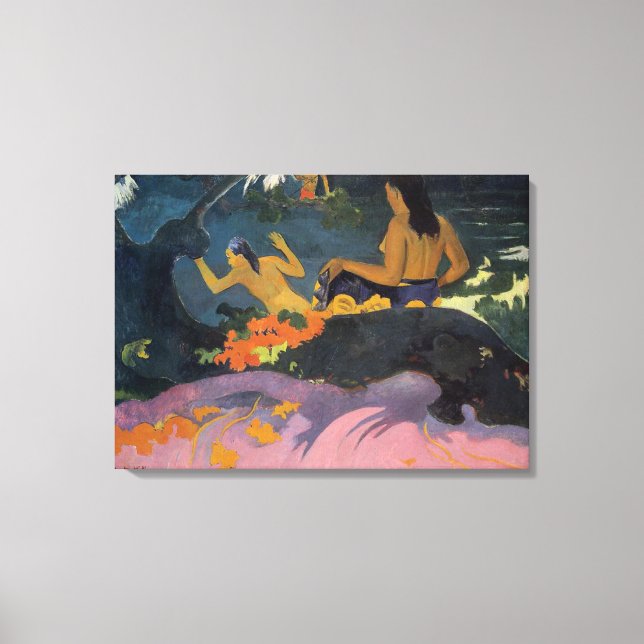 Fatata Te Miti (By The Sea) - Paul Gauguin Canvas Print (Front)