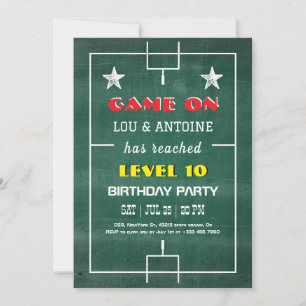 Fatball Gamer Birthday Invitation