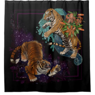 Fate in the Stars Tigers Shower Curtain