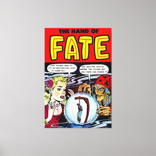 Fate The Witch Fortune Teller Vintage Comics Canvas Print (Front)