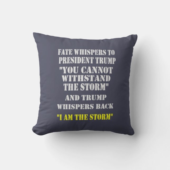 FATE WHISPERS TO PRESIDENT TRUMP CUSHION (Front)