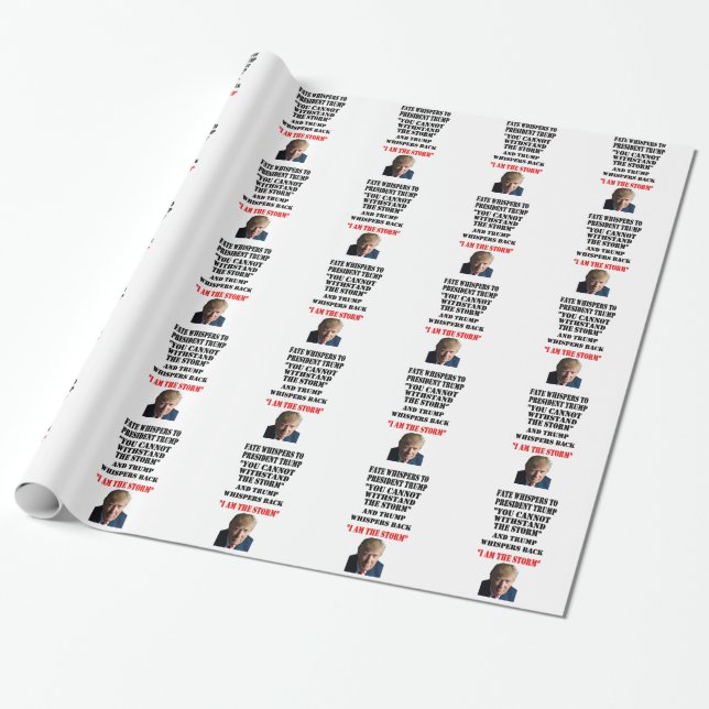 FATE WHISPERS TO PRESIDENT TRUMP WRAPPING PAPER (Unrolled)