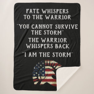 FATE WHISPERS TO THE WARRIOR SHERPA BLANKET