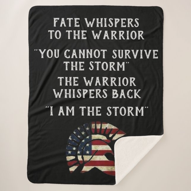 FATE WHISPERS TO THE WARRIOR SHERPA BLANKET (Front)