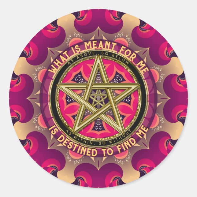 Fated Gifts Love Soul Connections Affirmation Classic Round Sticker (Front)