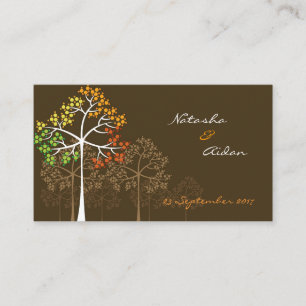fatfatin Autumn Trees Wedding Place Card
