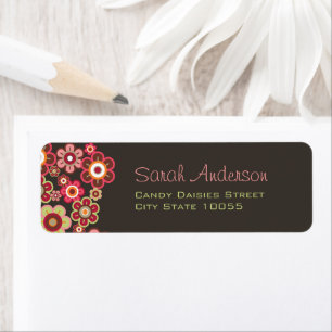 fatfatin Candy Daisies Pattern Custom Label