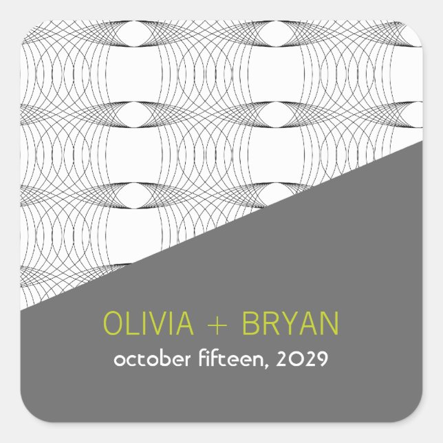 fatfatin Mod Rings 01 Wedding Favour Stickers (Front)