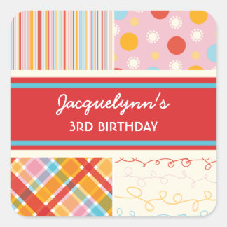 fatfatin Retro Candy Pink Combo Birthday Sticker